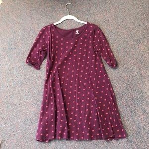 Red polka dot kids dress